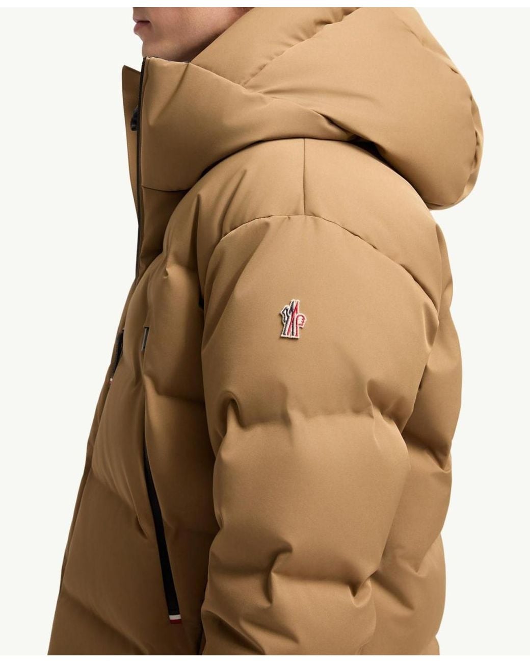 Moncler Natural Fellberg Hooded Insulated Ski Jacket for men