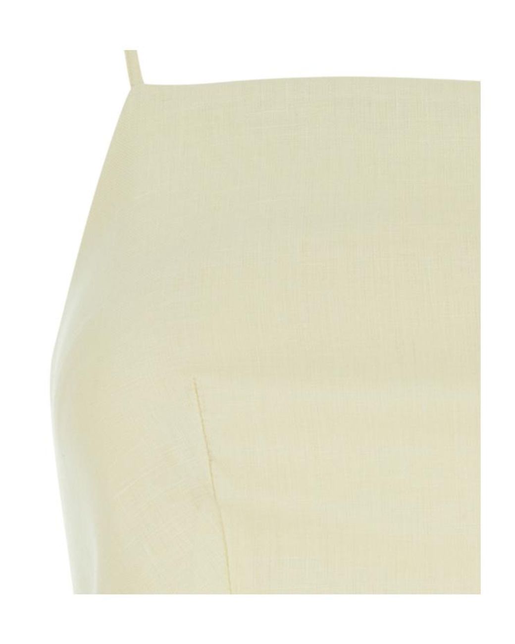 Semicouture Yellow Semi Couture Linen Cut-Out Camisole Top