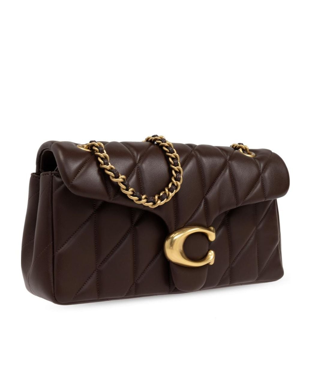 COACH Black Tabby 26 Logo Detailed Shoulder Bag