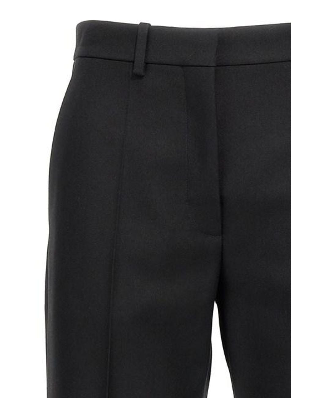 The Row Black Albereta Straight Leg Pants
