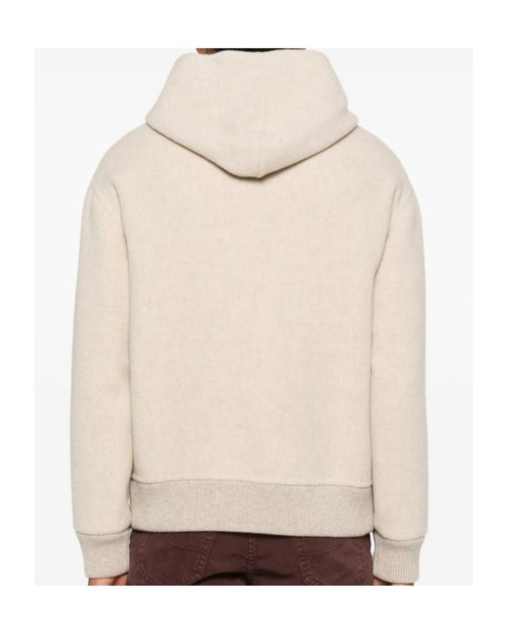 Fedeli Natural Hooded Zip-Front Jacket for men