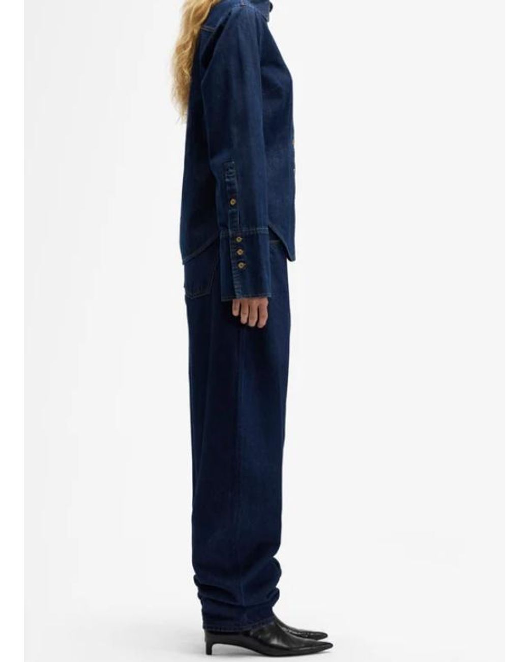 7 For All Mankind Blue Button Shirt