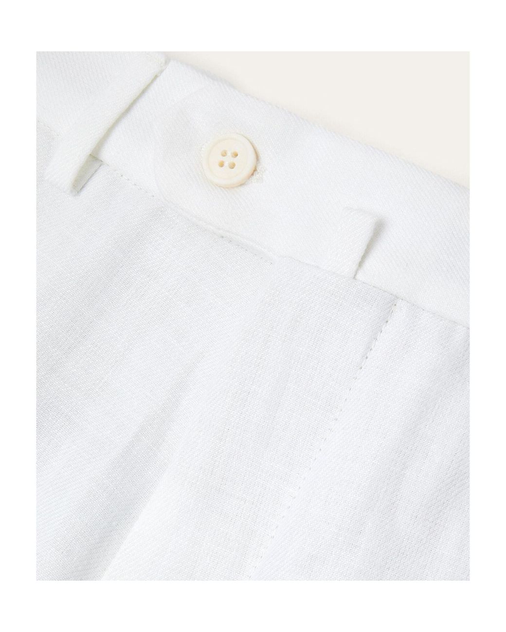 Loro Piana White Linen Trousers for men