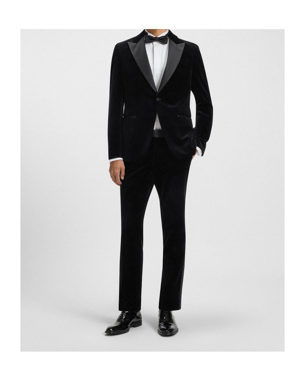 Boss Black Shawl-Lapel Cotton Jacket for men