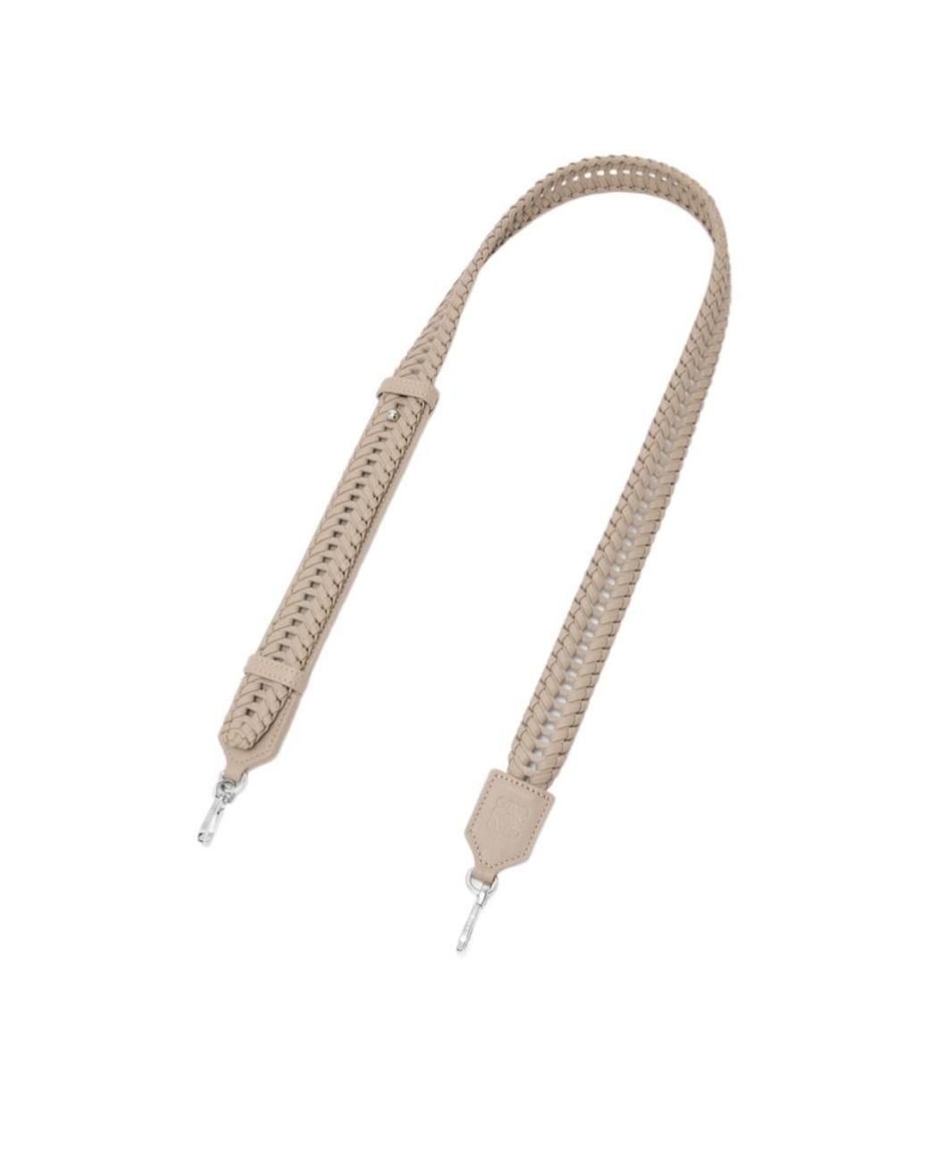Loewe White Logo Embossed Woven Bag Strap