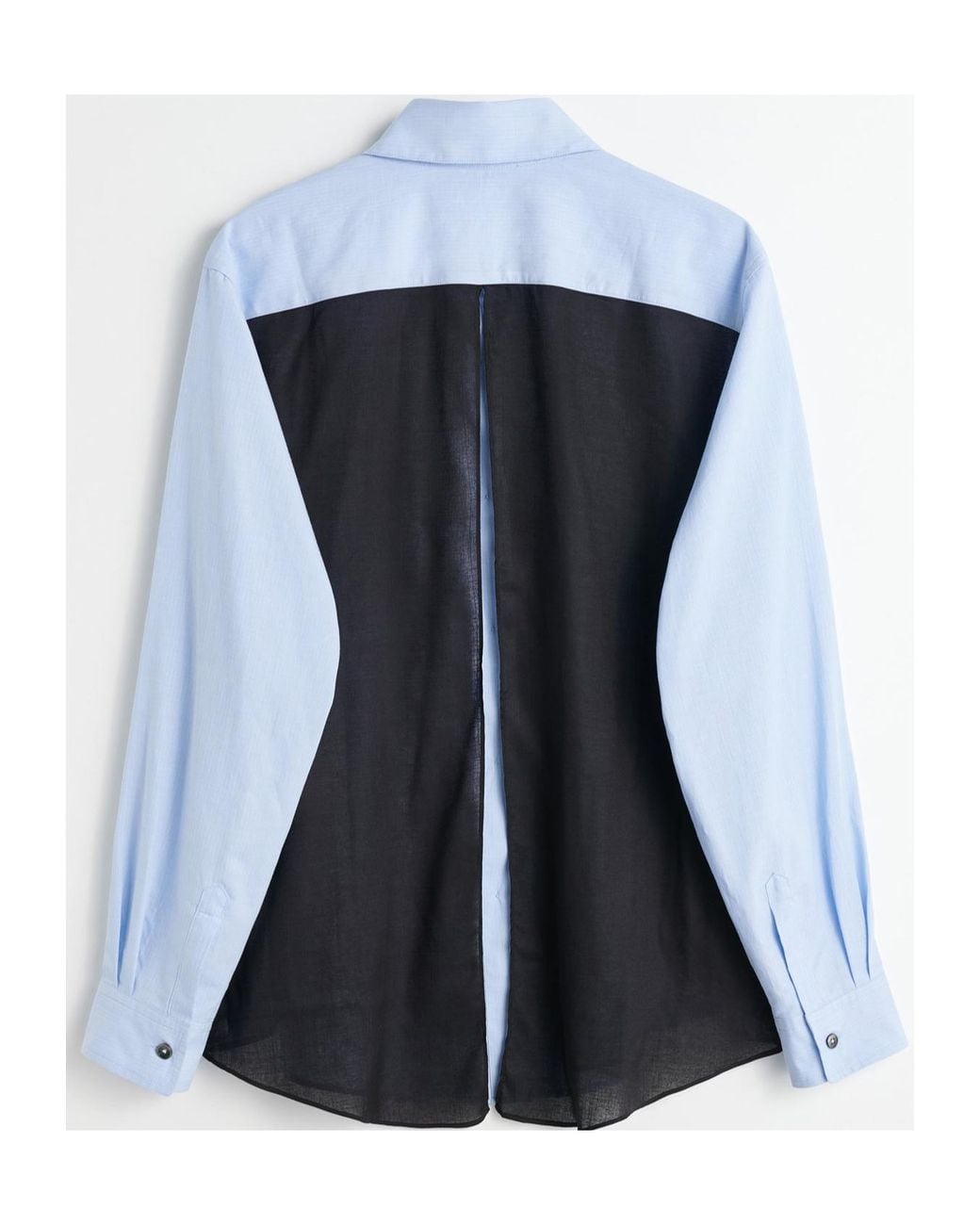 Our Legacy Blue Contrast Striped Cotton Shirt for men