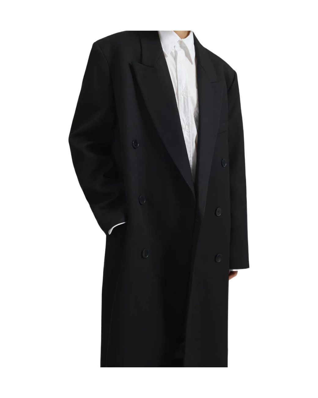 Frankie Shop Black Jane Double-Breasted Coat