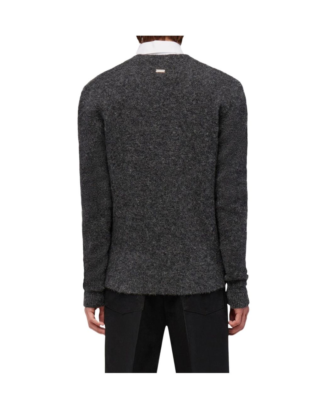Ferragamo Gray Ferragamo V-Neck Jumper for men