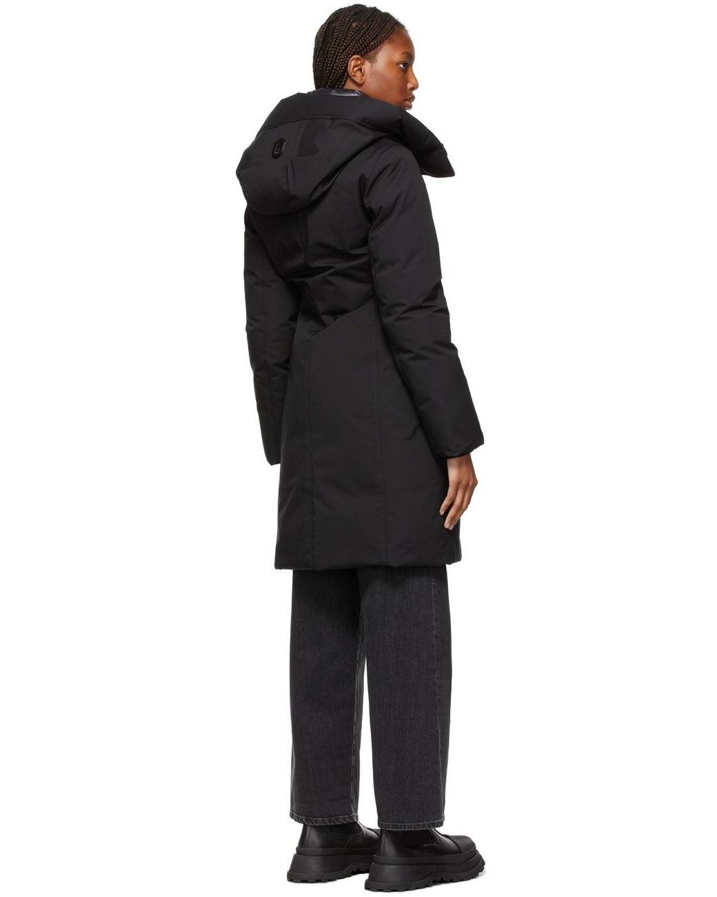 Mackage Black Padded Down Hooded Coat