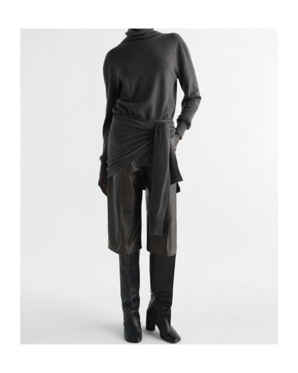 Lemaire Gray Stand-Collar Sweater