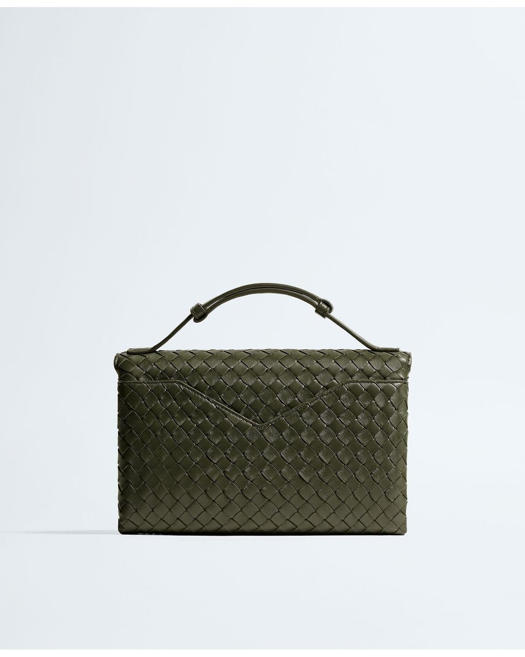 Bottega Veneta Green Knot Lock Crossbody Bag