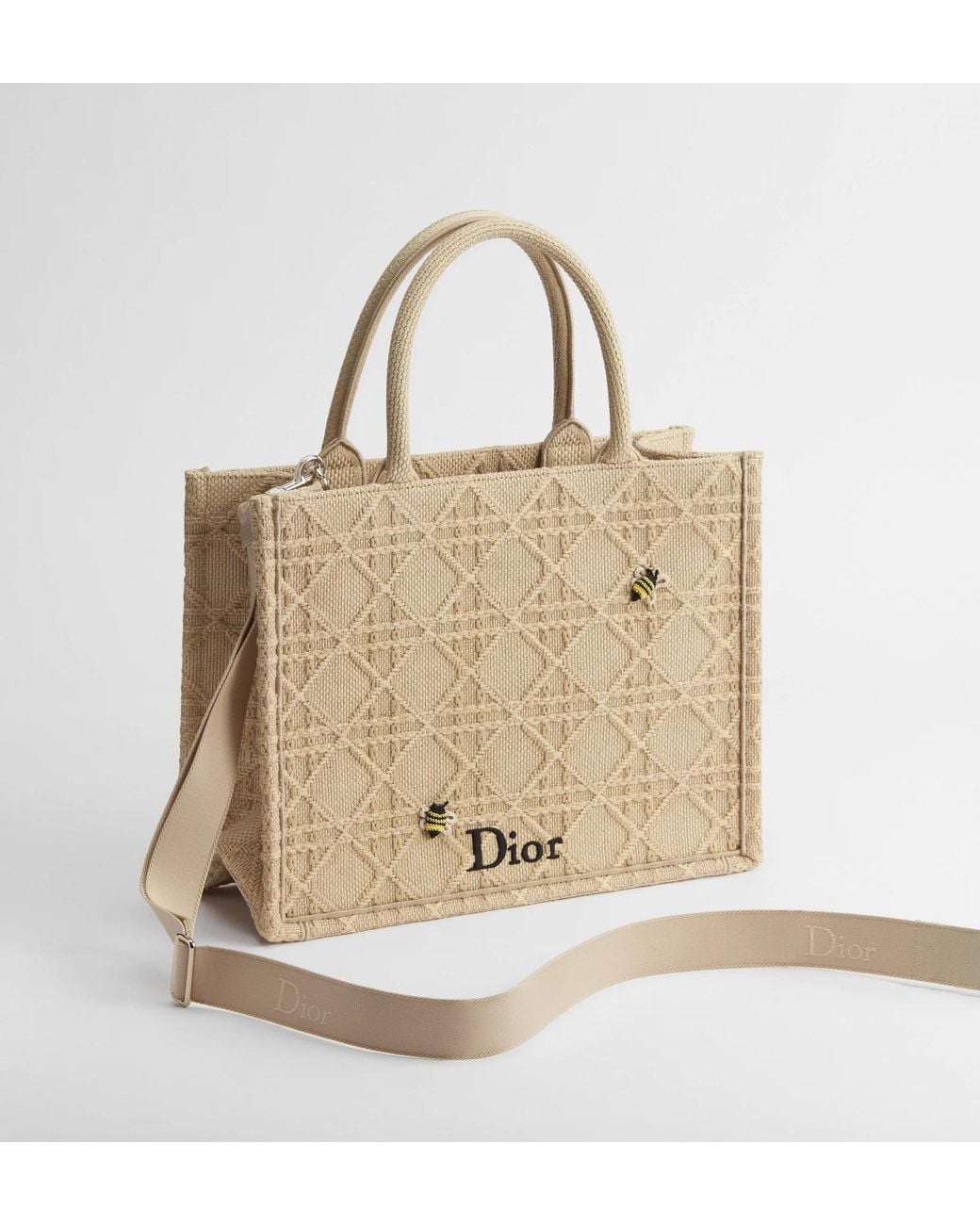 Dior Natural Medium Book Tote With Strap