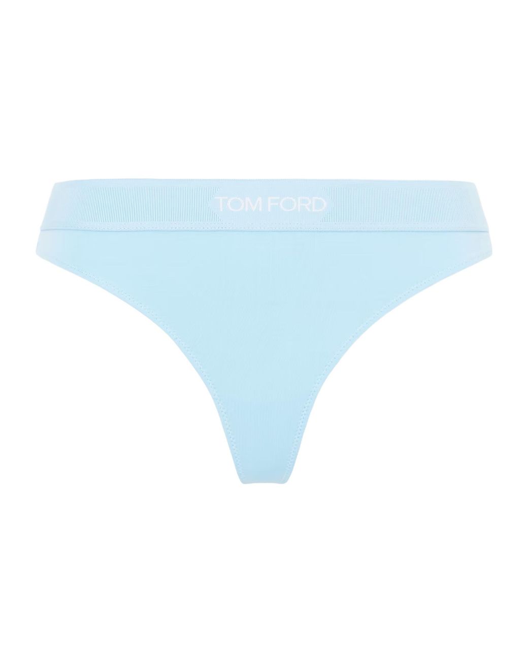 Tom Ford Blue Logo Waistband Thong Briefs