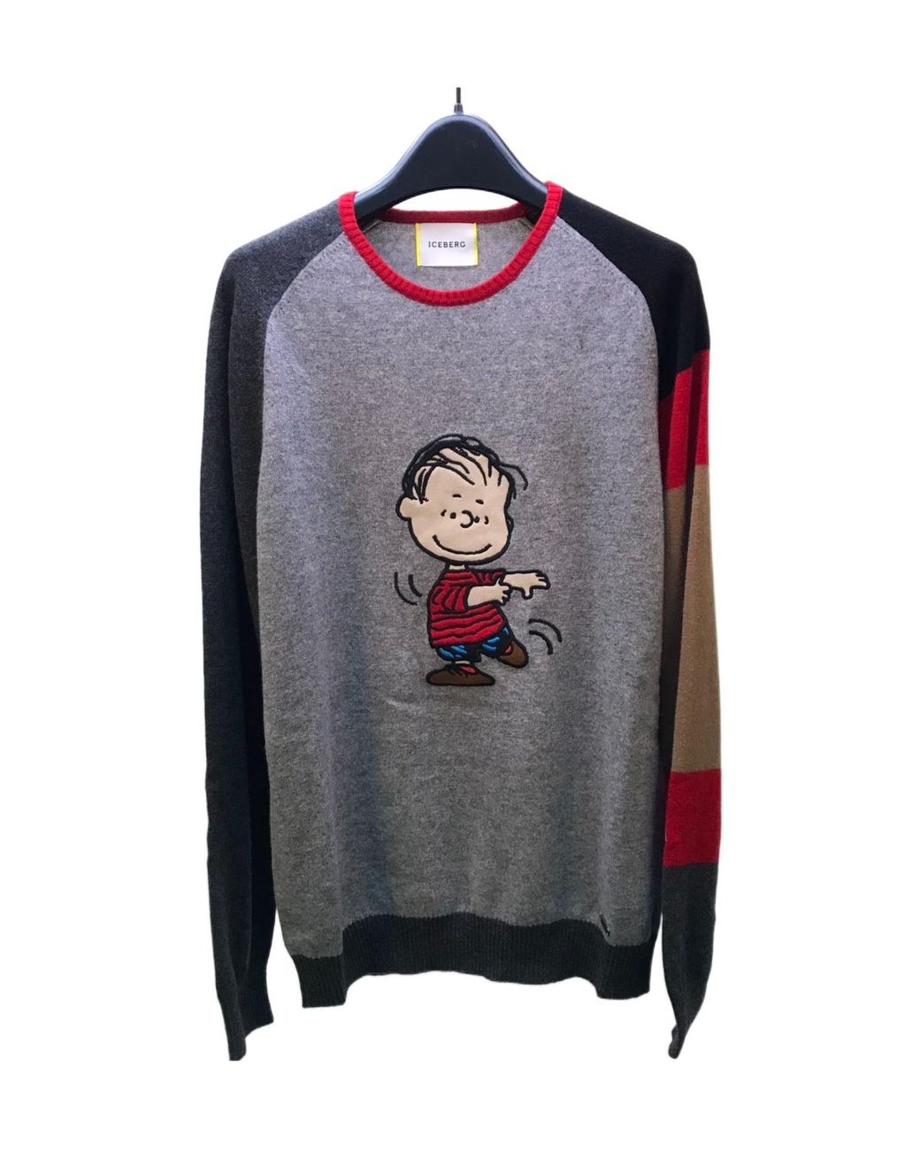 Iceberg Black Round Neck Sweater for men