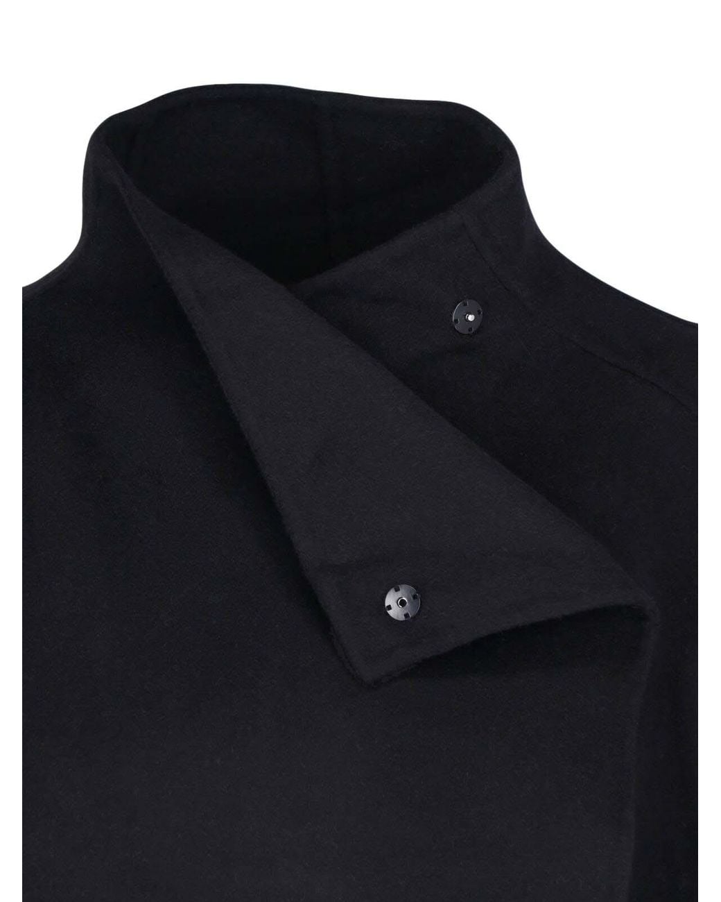 Frankie Shop Black Leroy Funnel-Neck Coat