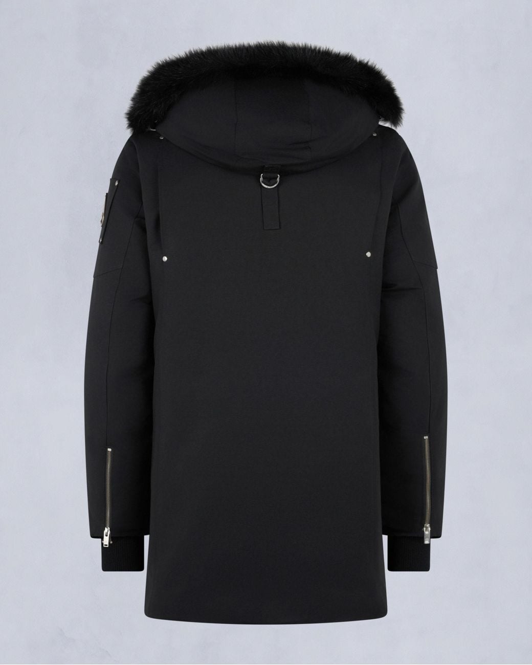 Moose Knuckles Black Hooded Zip-Up Parka for men