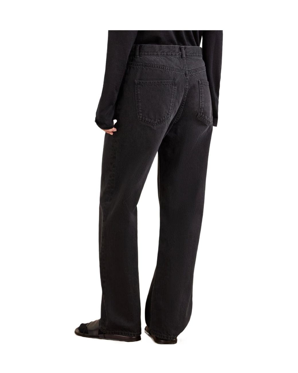 The Row Blue Finbar High-Rise Wide-Leg Jeans