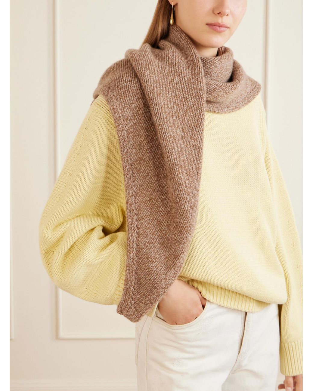 Johnstons Natural Keill Cashmere Scarf