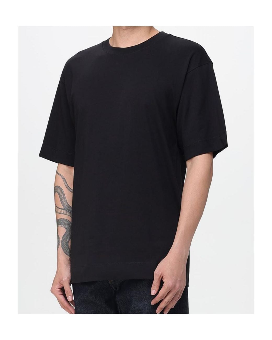 Dries Van Noten Black Short-Sleeved T-Shirt for men