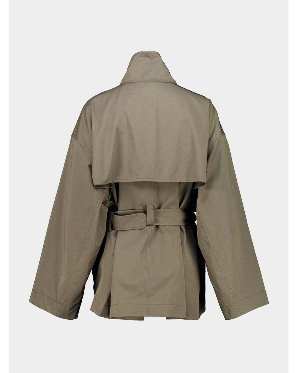 FRAME Natural Storm-Flap Belted Jacket