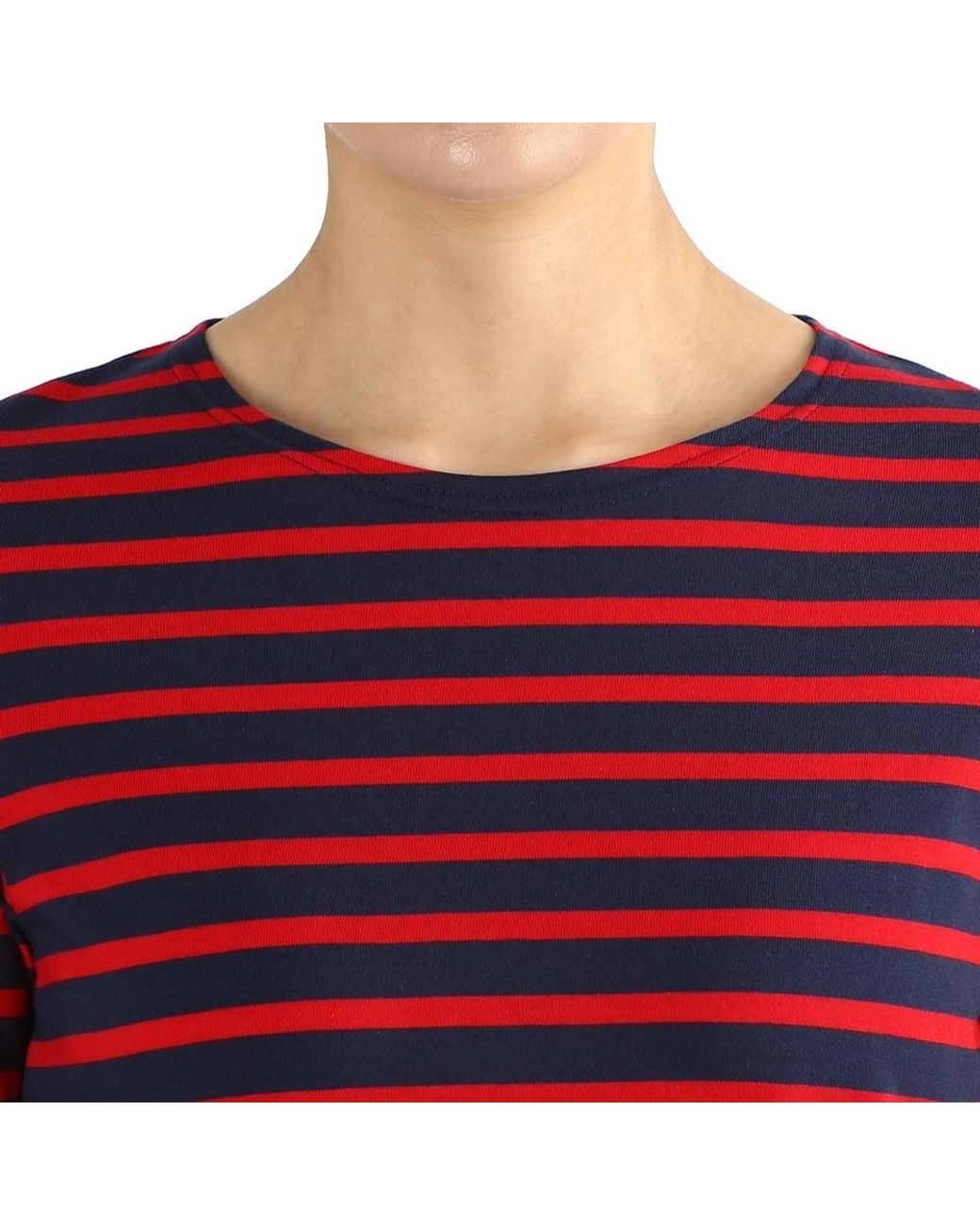 Saint James Red Striped Graphic T-Shirt