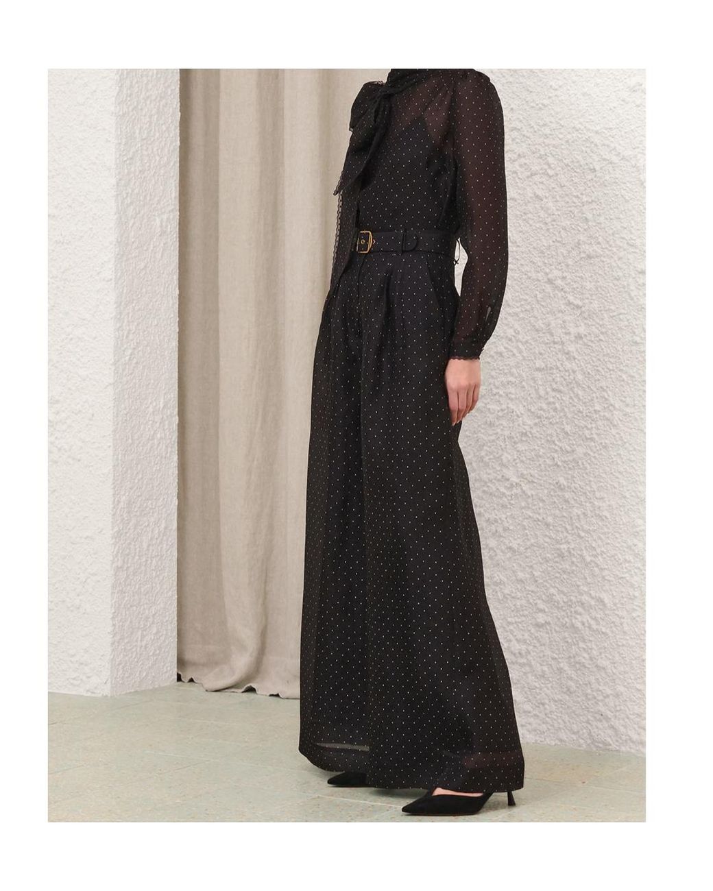 Zimmermann Black Dream Wide Leg Pants