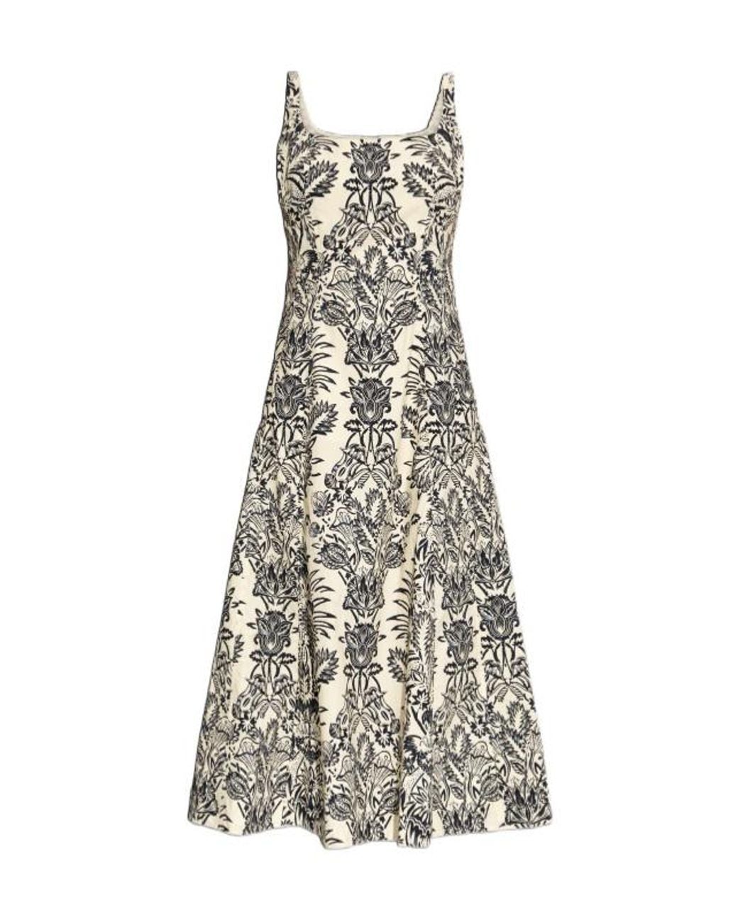 Ulla Johnson White Natali Floral Midi Dress