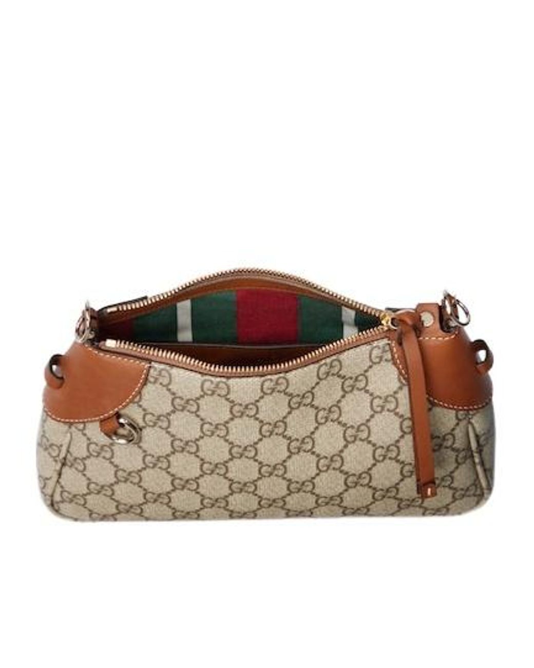 Gucci Brown Gg Emblem Small Shoulder Bag