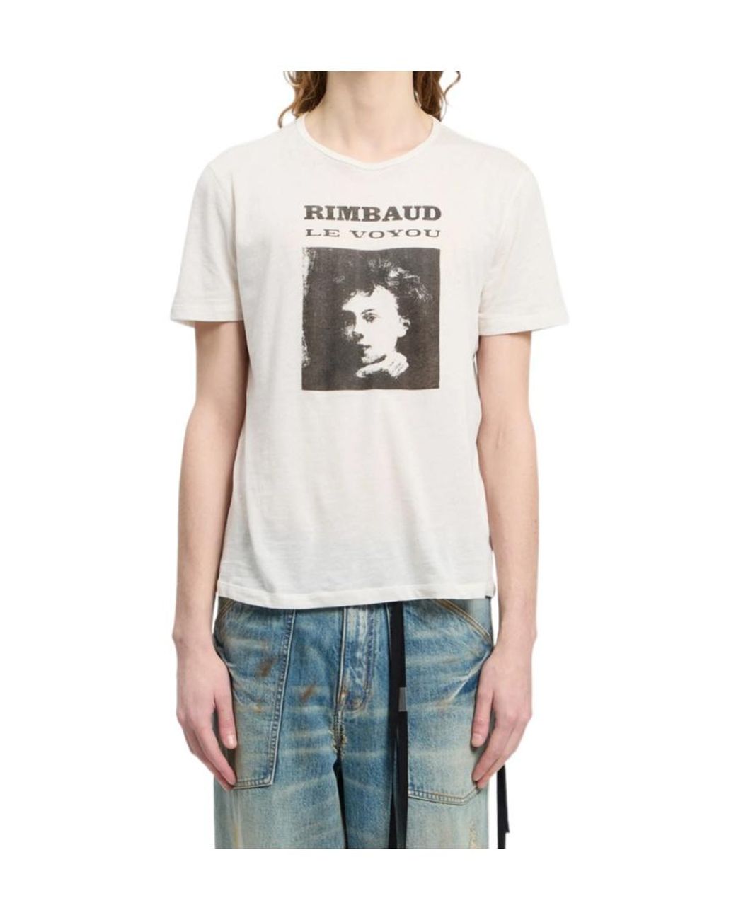 Ann Demeulemeester White Graphic-Print T-Shirt for men