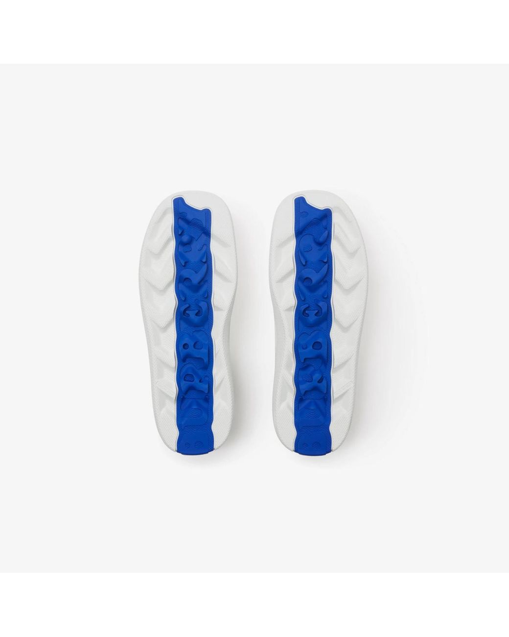 Burberry White Logo Embossed Lace-Up Sneakers for men