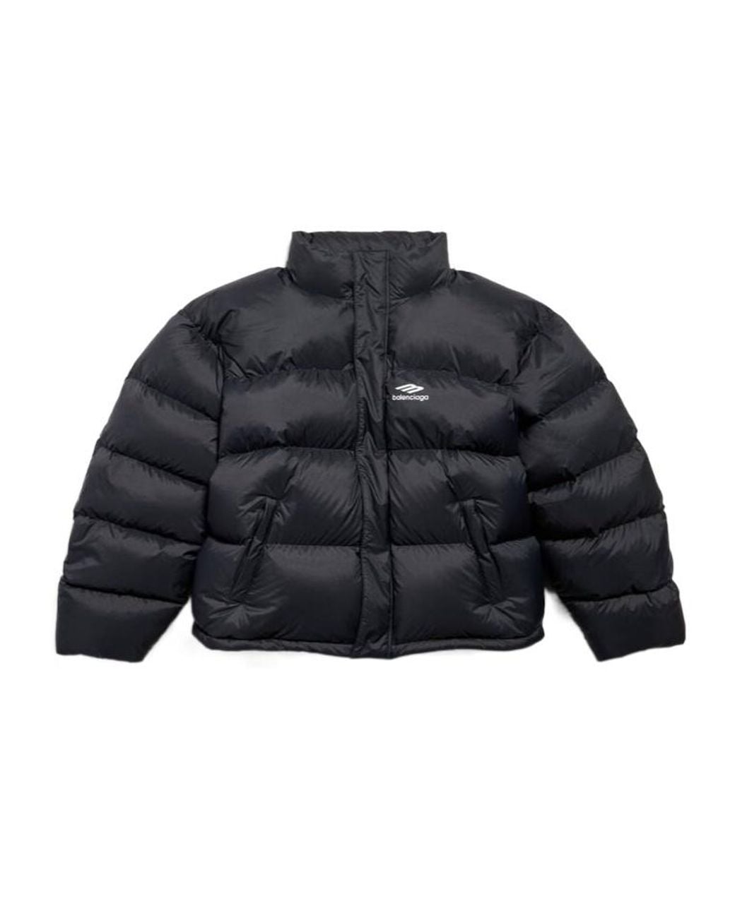 Balenciaga Blue 3B Sports Icon Ski Puffer Jacket for men