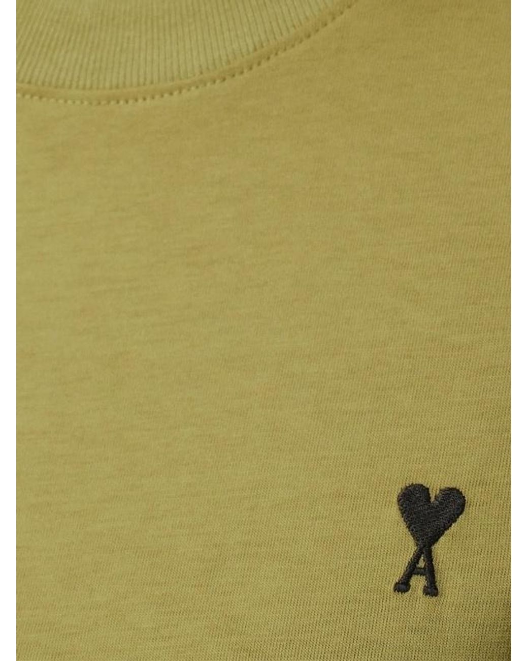 AMI Green Ami Ami De Coeur Crewneck T-Shirt