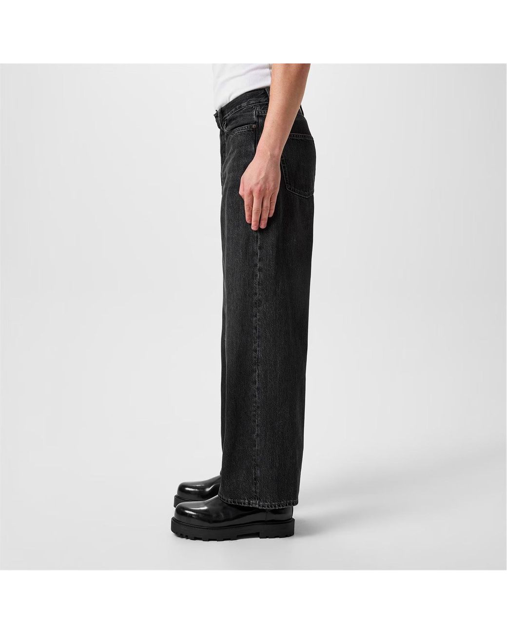 Acne Black Four-Pocket Denim Trousers for men