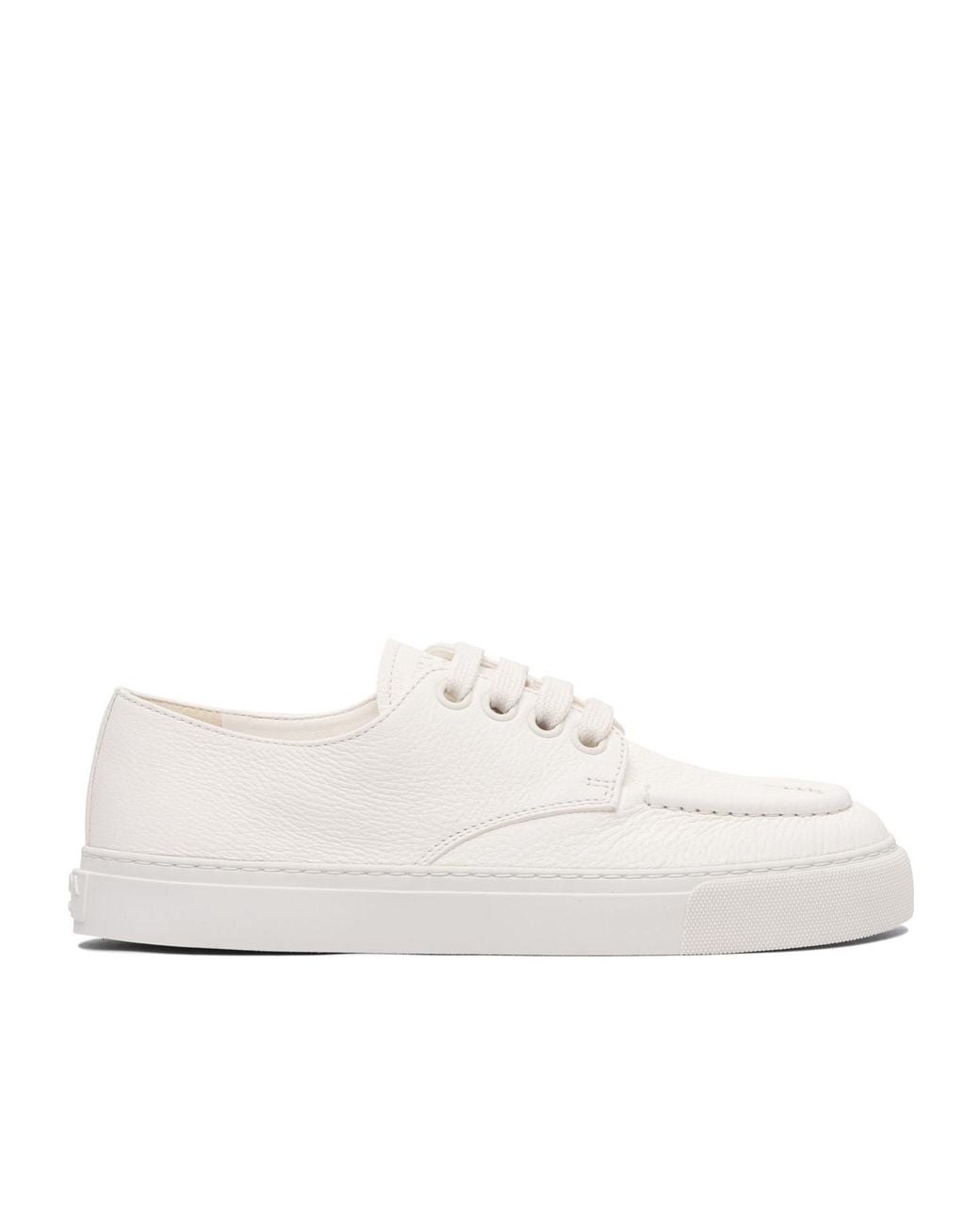 Prada White Leather Sneakers for men