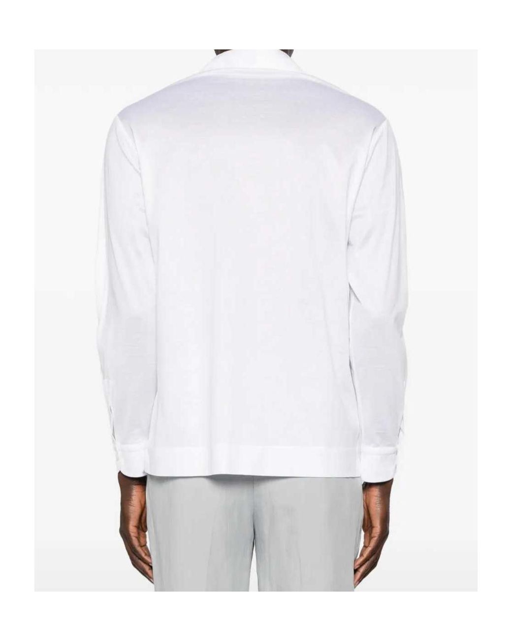 Lardini White Pasunnie Camp-Collar Shirt for men