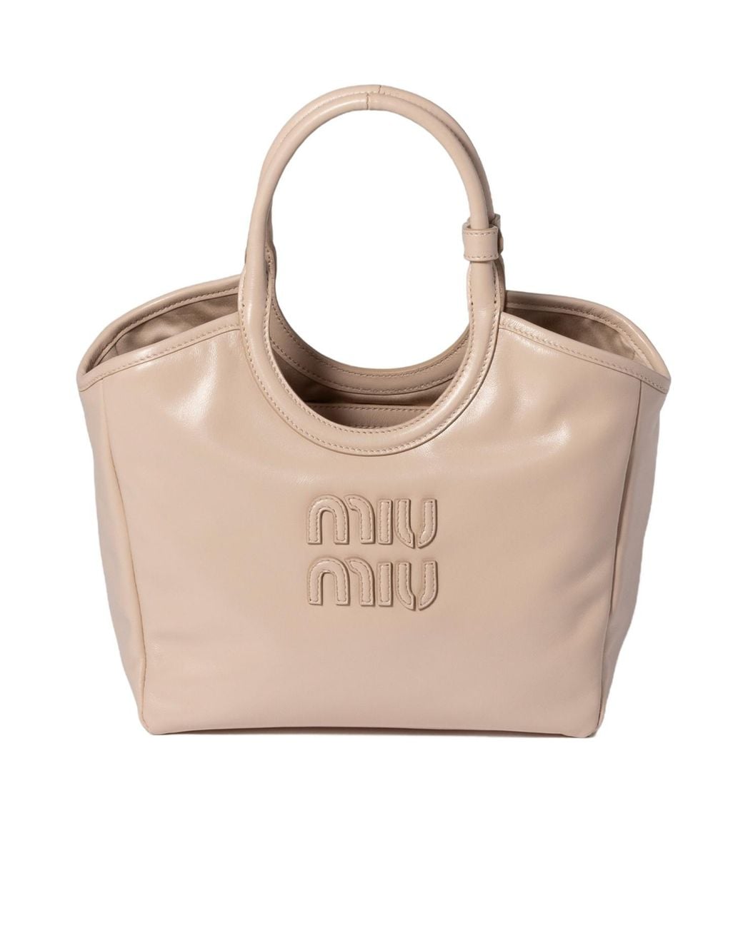 Miu Miu Natural Ivy Logo Shoulder Bag