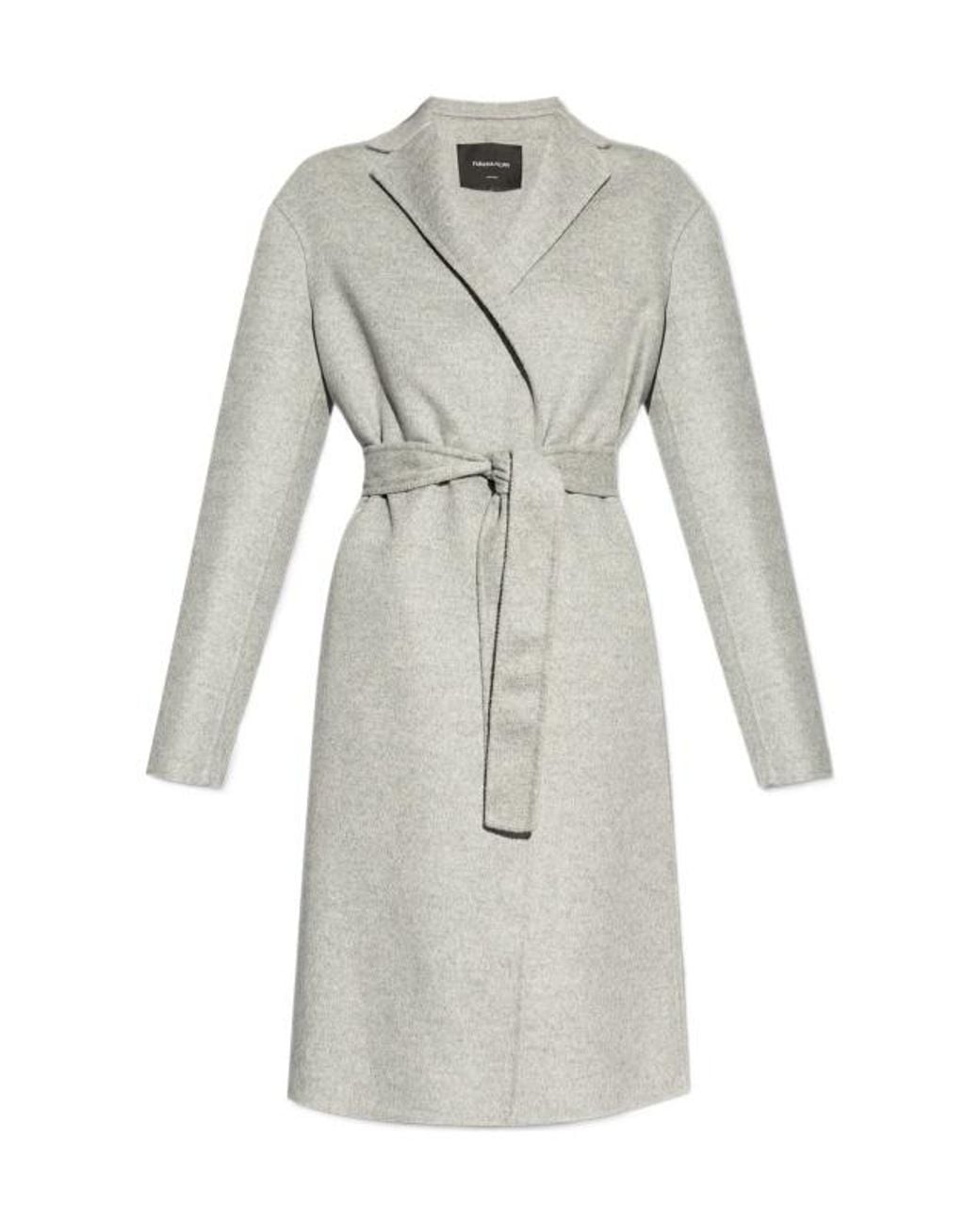 Fabiana Filippi Gray Mid-Lenght Coat