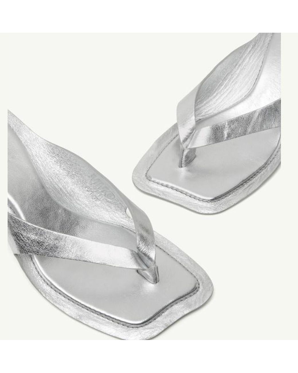 MM6 by Maison Margiela White Anatomic Flip Flop Mules