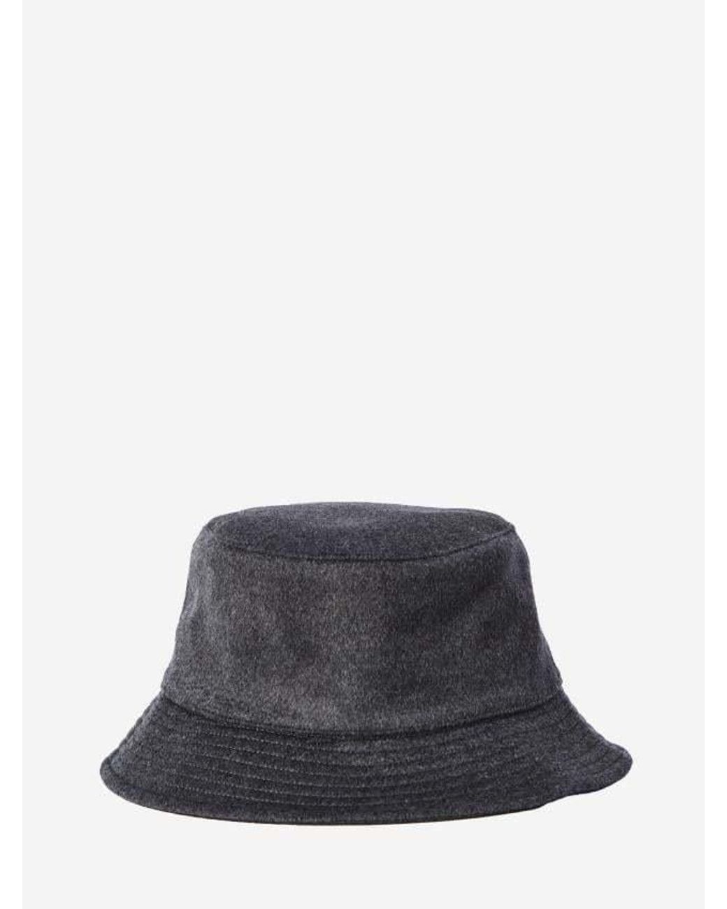 Jacquemus Gray Logo Embroidered Le Bob Bucket Hat for men