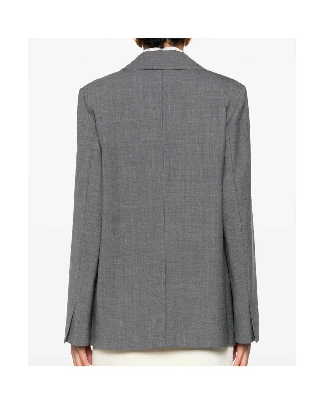 Semicouture Gray Single Breasted Blazer
