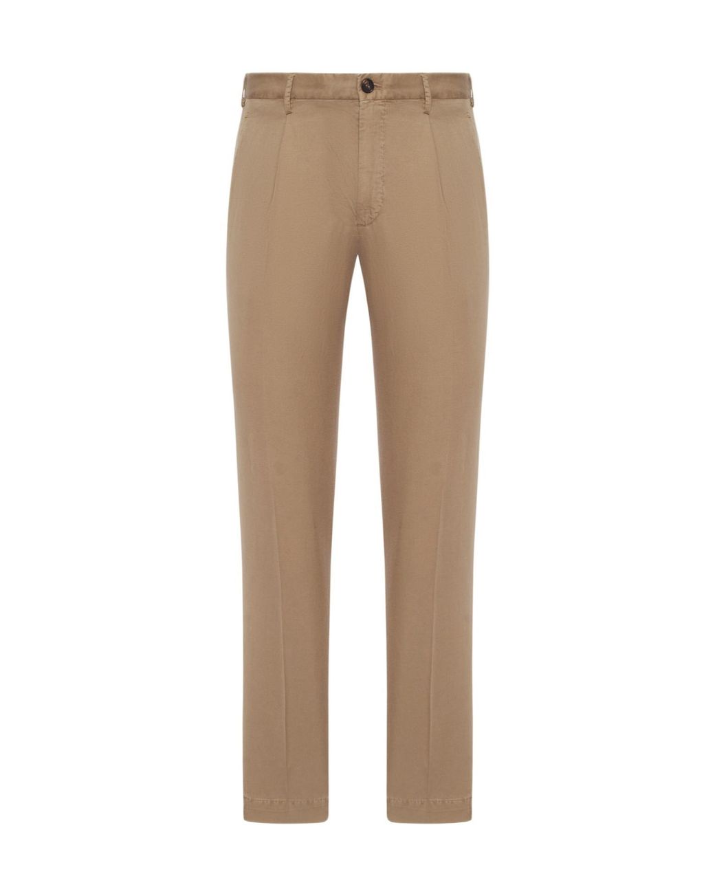 Incotex Natural Logo-Patch Trousers for men