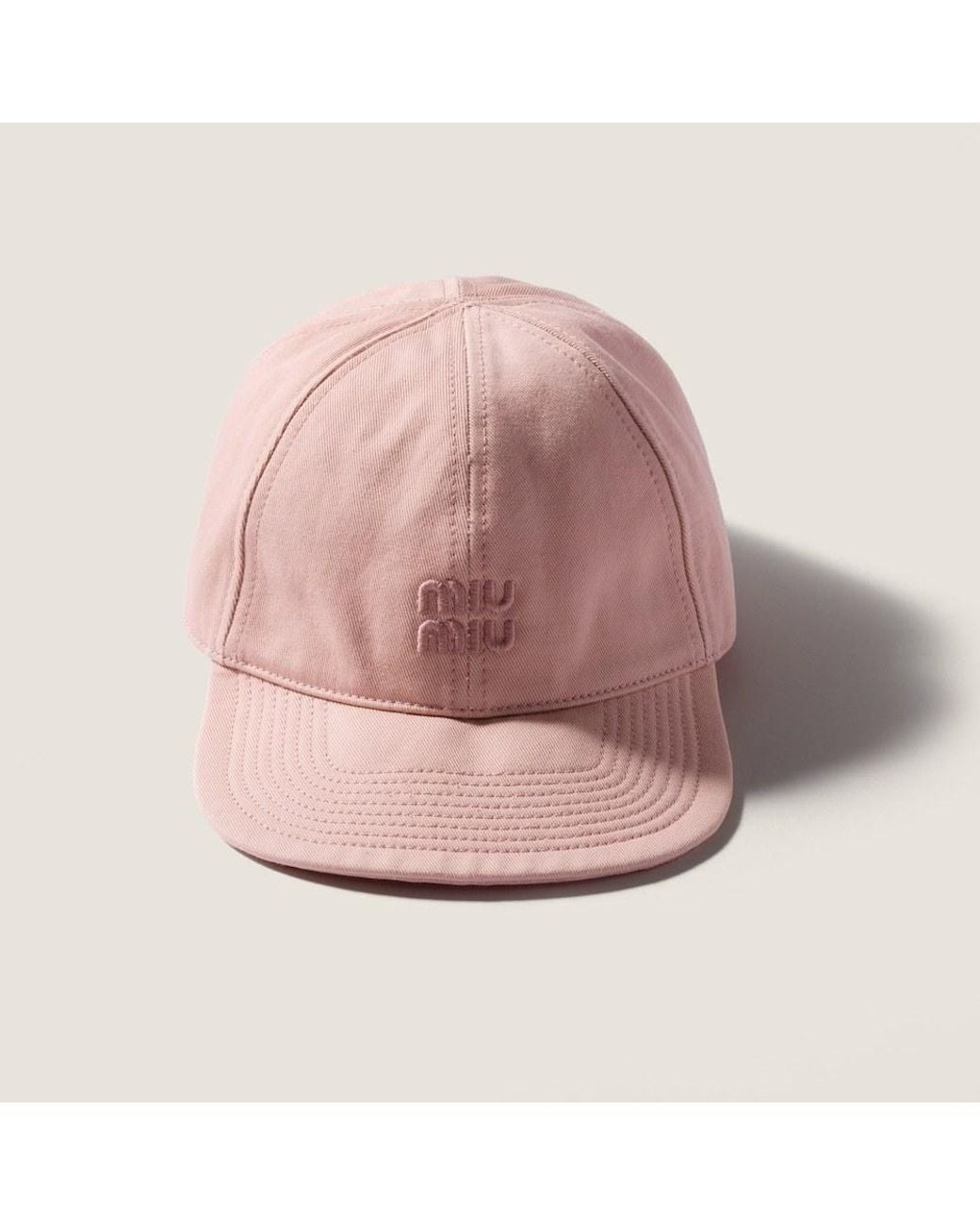 Miu Miu Pink Drill Baseball Cap
