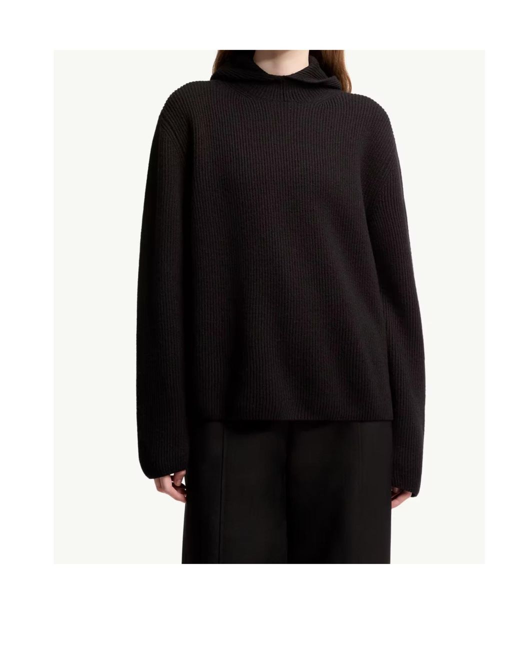 Moncler Black Jil Sander Knitted Hoodie for men