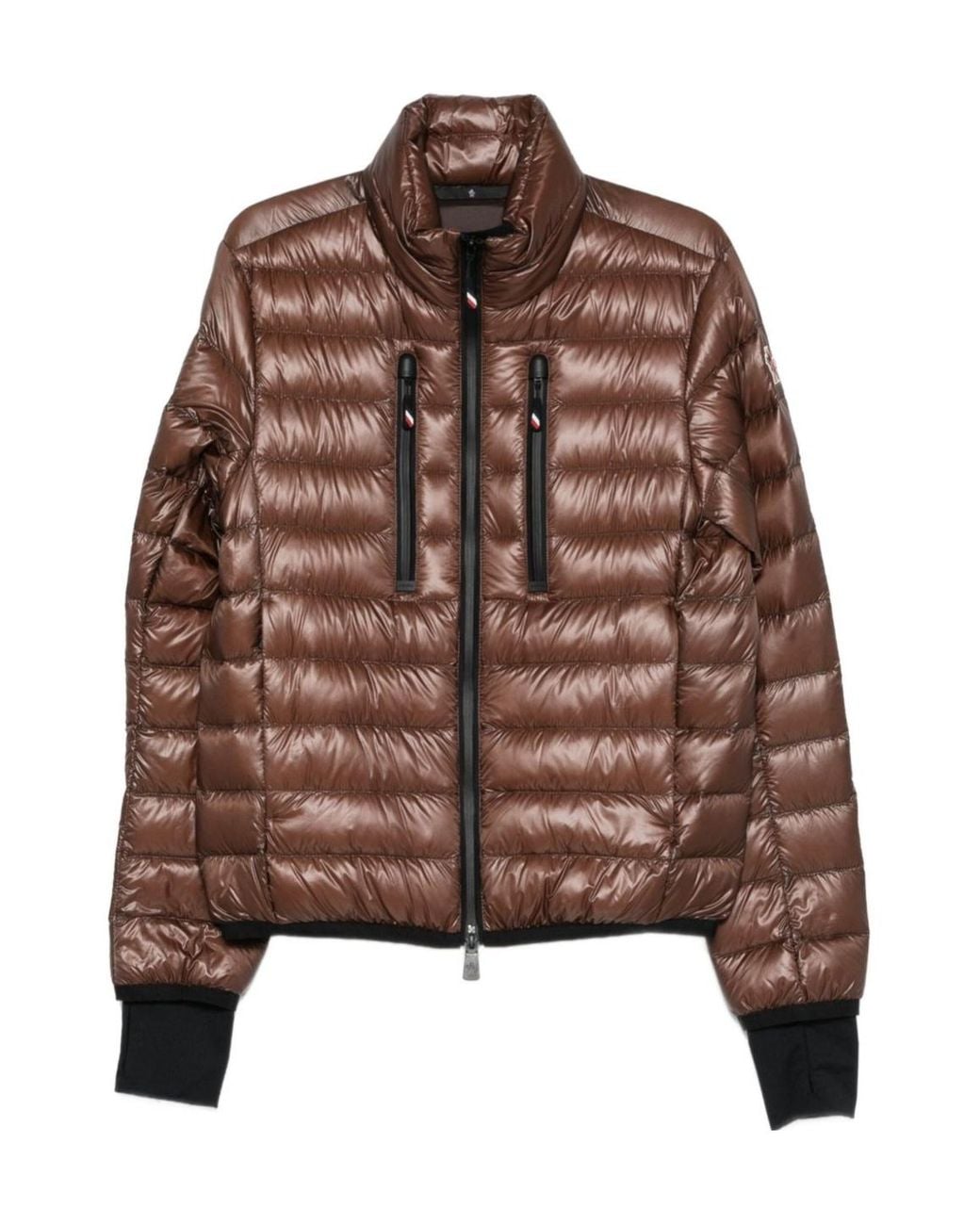 Moncler Brown Grenoble Quilted Zipped Jacket for men