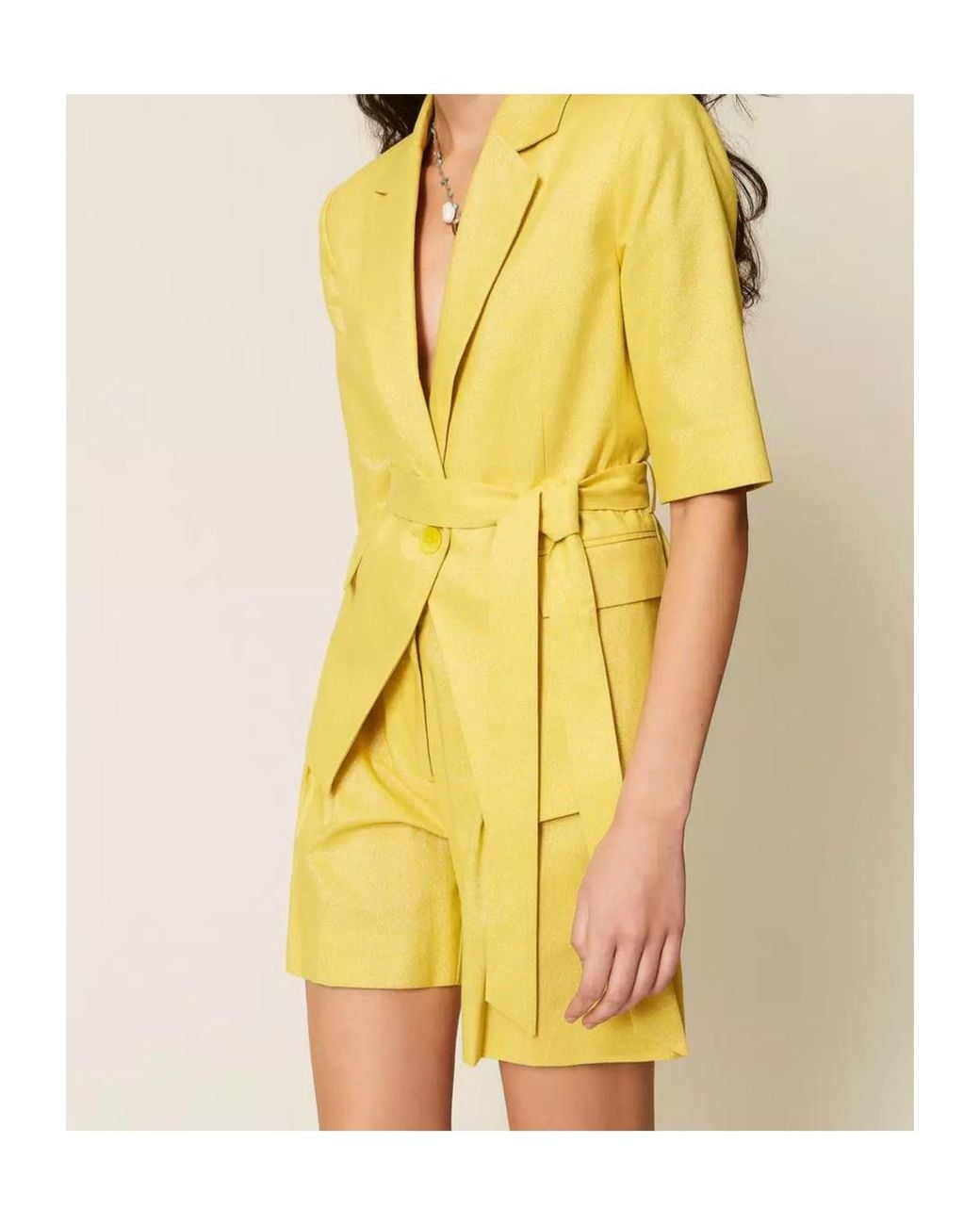 Twinset Yellow Lurex Blazer