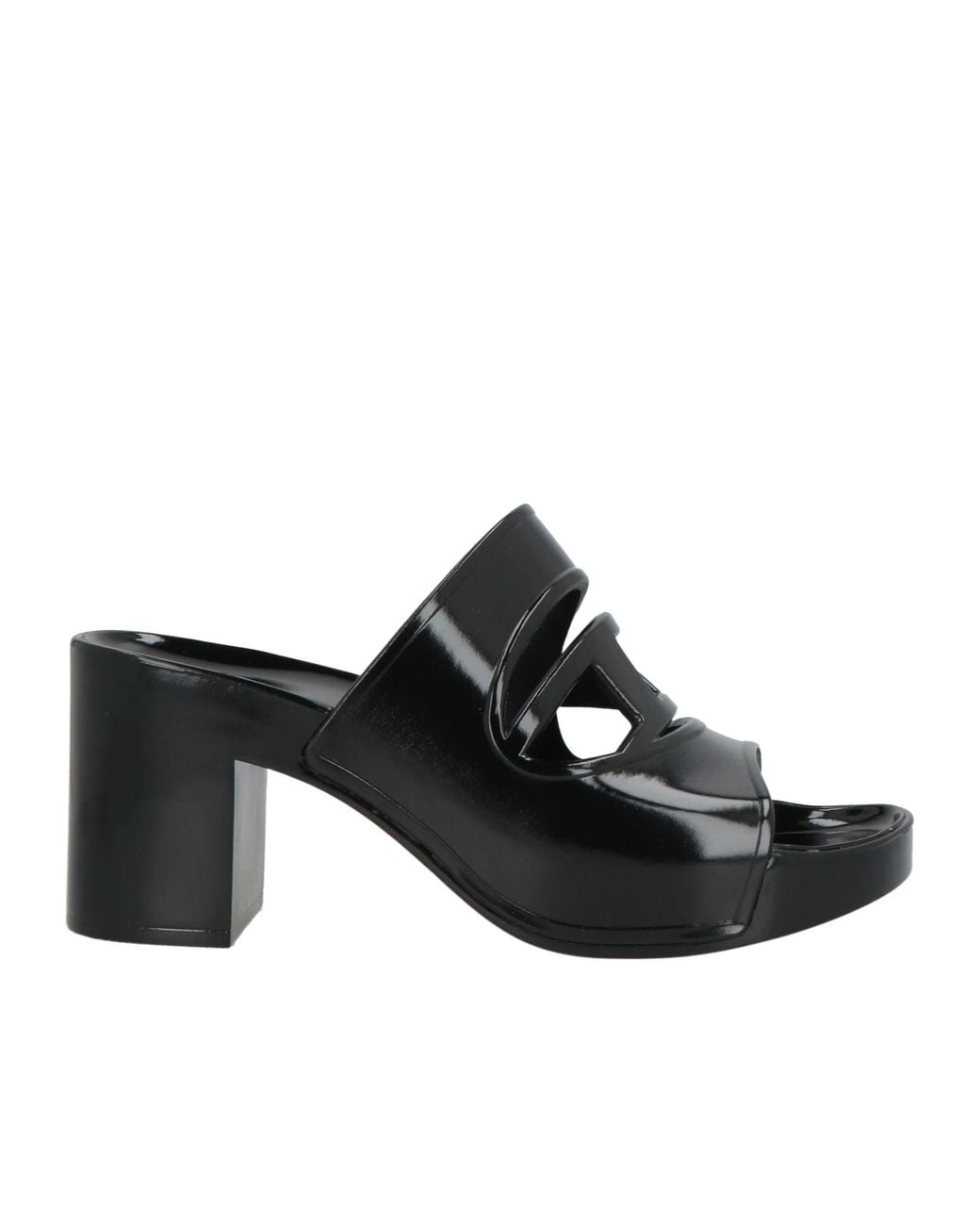 DIESEL Black Simple Rubber Sandals