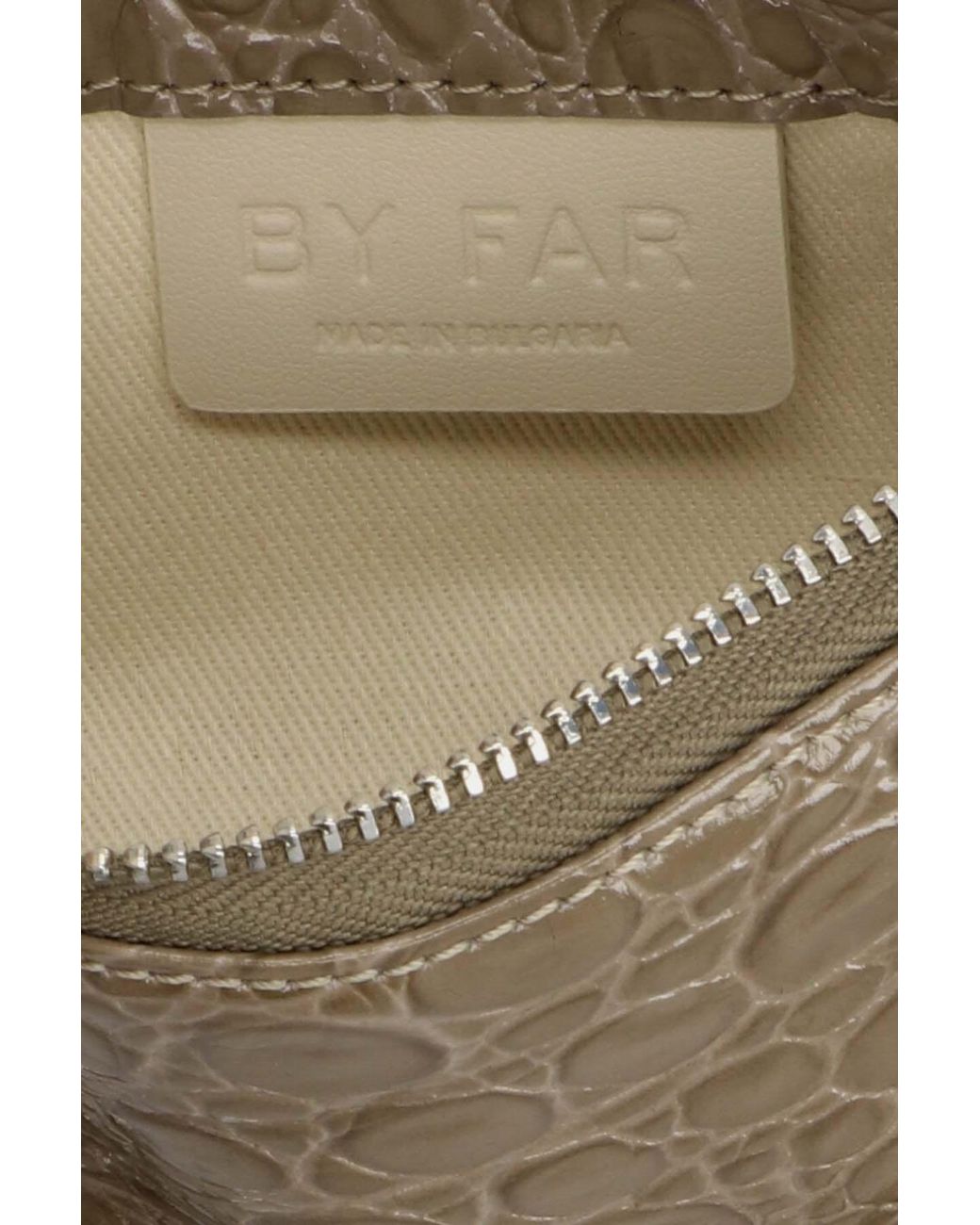 By Far Metallic Rachel Embossed Chain Detailed Mini Shoulder Bag