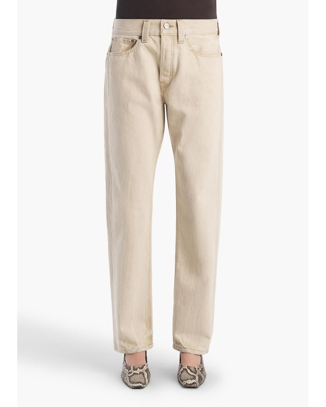 Khaite Natural Callum Straight-Leg Jeans