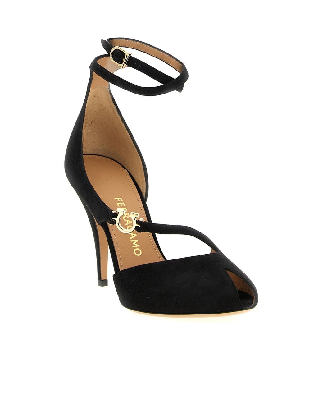 Ferragamo Black 'Molly' Sandals