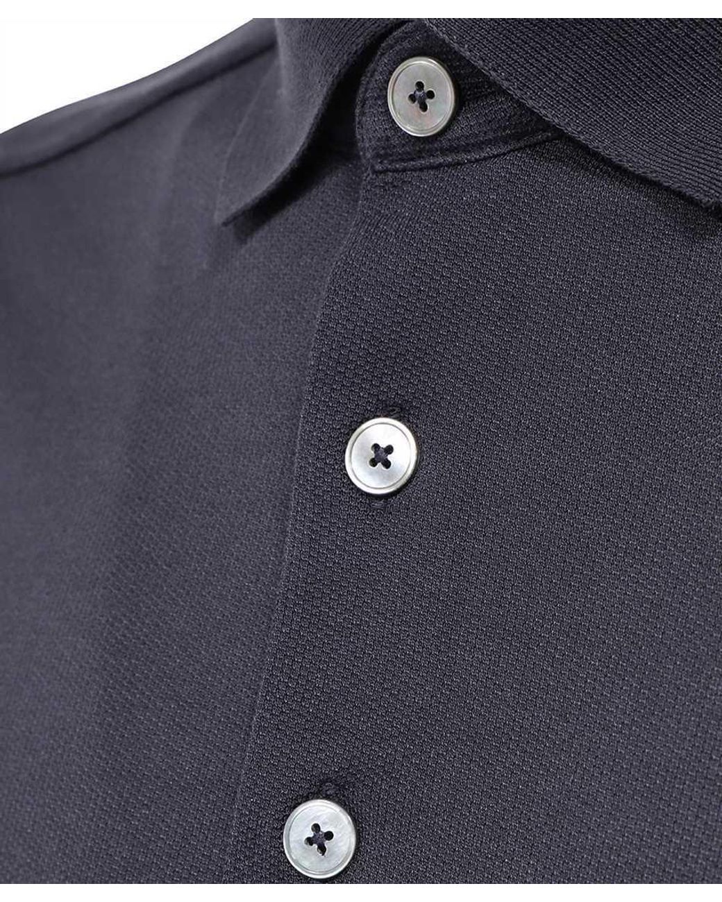 Zegna Blue Short-Sleeved Polo Shirt for men